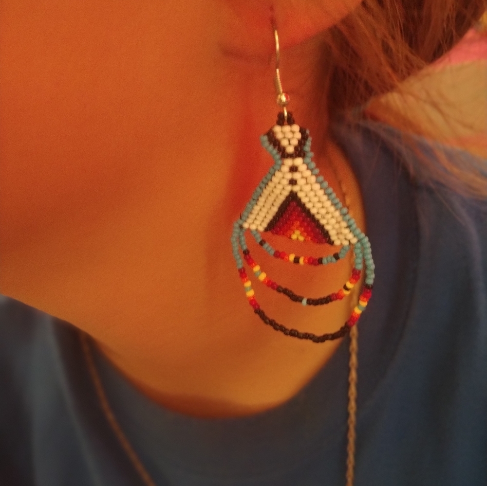 Hand made beaded earrings